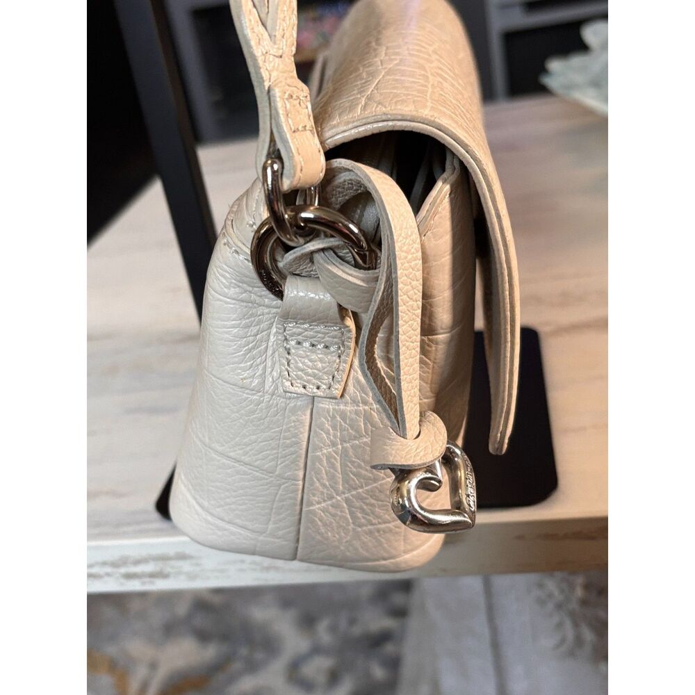 Brighton Brett Cream Croc Embossed Leather Organizer Flap Crossbody Bag - Picture 5 of 8